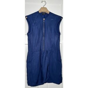 The Kooples Sport Sleeveless‎ Dress Blue  Size Large Pockets